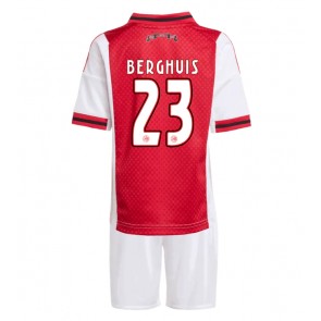 Ajax Steven Berghuis #23 Hemmakläder Barn 2025-26 Kortärmad (+ Korta byxor)